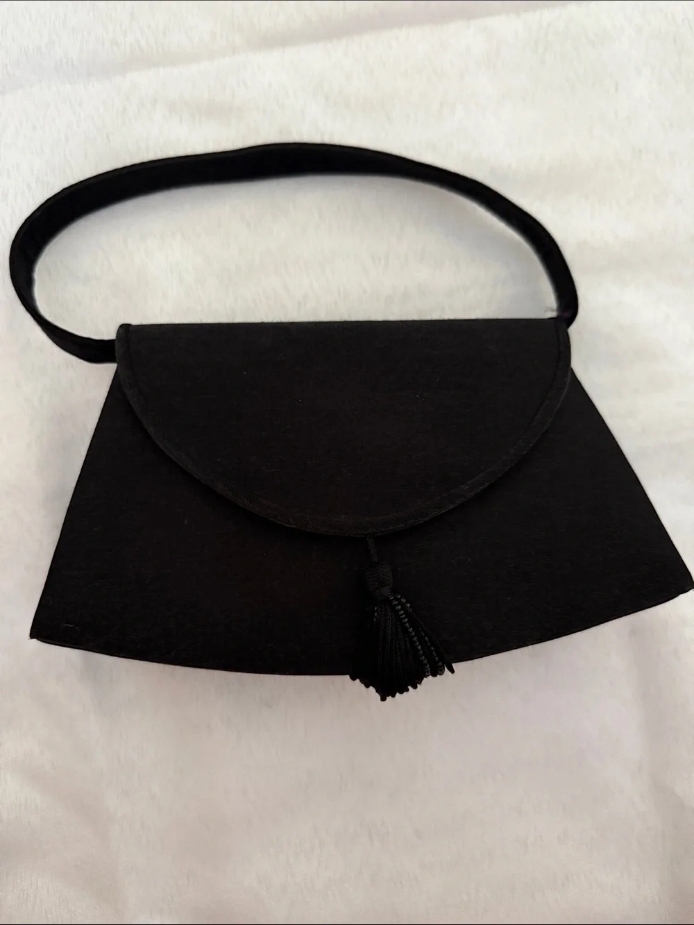 Classic Black Evening Tassel Shoulder Bag